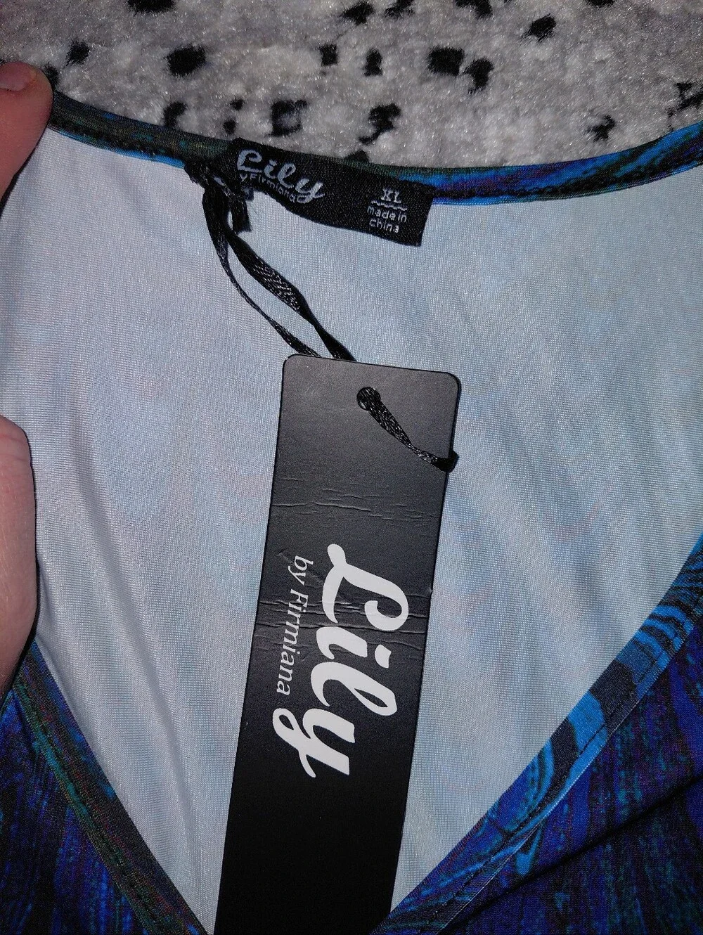 Lily by Firmiana Peacock Print Maxi Wrap Dress XL NWT Blue Teal Purple CC